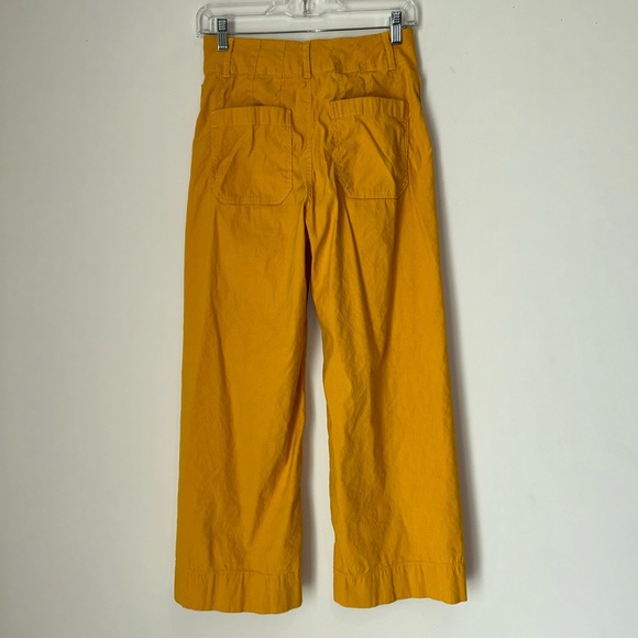 Maeve by Anthropologie The Colette Waist Size 26 Mustard Yellow Pants - Picture 2 of 2